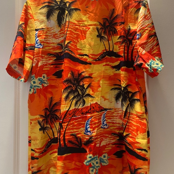New Without Tag Men’s Hawaiian Shirt Size L - Picture 2 of 4